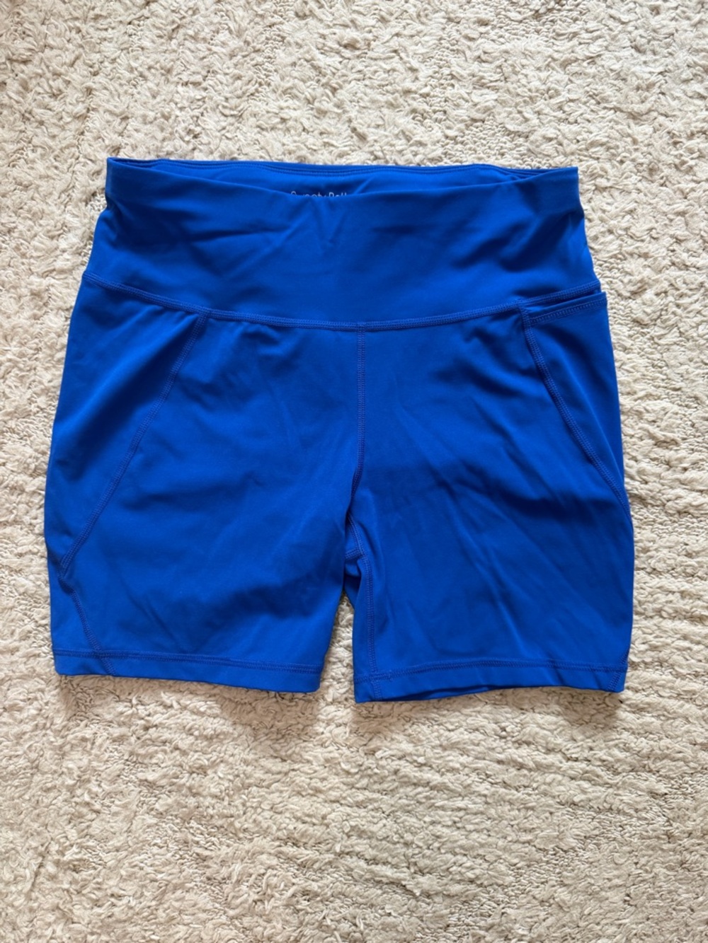 Sweaty Betty Royal Blue High-Waist Bike Shorts size 6
